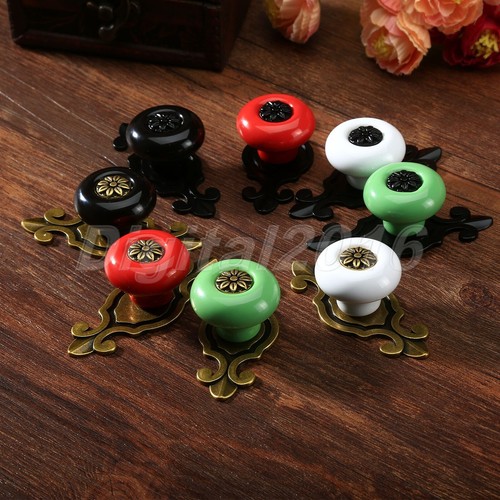 Vintage Ceramic Drawer Knobs Cabinet Cupboard Kitchen Furniture Door Pull Handle - Picture 2 of 20
