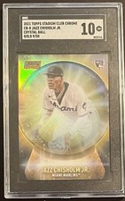 2021 STADIUM CLUB JAZZ CHISHOLM @ 9/50 CRYSTAL BALL GOLD #CB-8 ROOKIE RC SGC 10