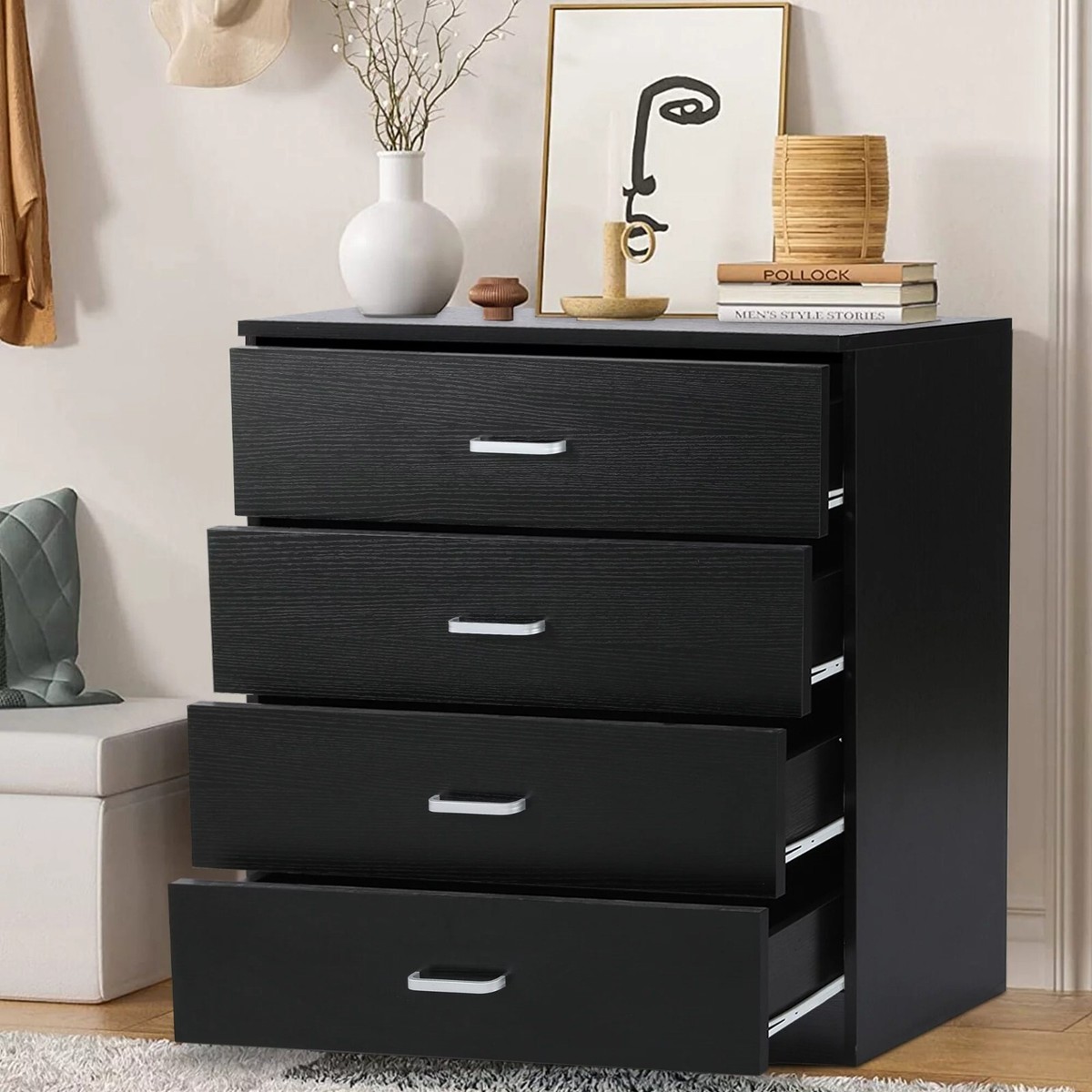 blue dress for baby girl CKEASEAN Farmhouse 6 Drawers Dresser with Deep Drawers, Wooden Rustic main image 1