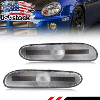 2X Clear Lens Front Corner Parking Side Marker Lights For 2000-2005 Dodge Neon
