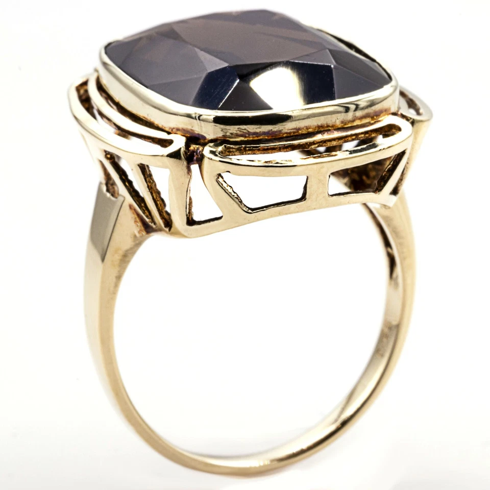 Ring 585 Gelbgold mit Rauchquarz - Bild 2 von 3