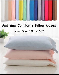 1 X 5 King Size Bolster Pillow Case 200 Thread Count 19 X 60