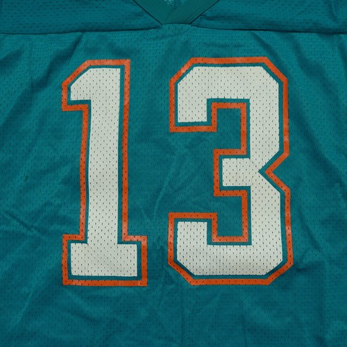 Rare maillot de football vintage CHAMPION Dan Marino Miami Dolphins NFL années 90 sarcelle 44 - Photo 4 sur 12