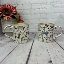 NWT spectrum designz Charming kelly Cat Design Mugs 21oz cottagecore