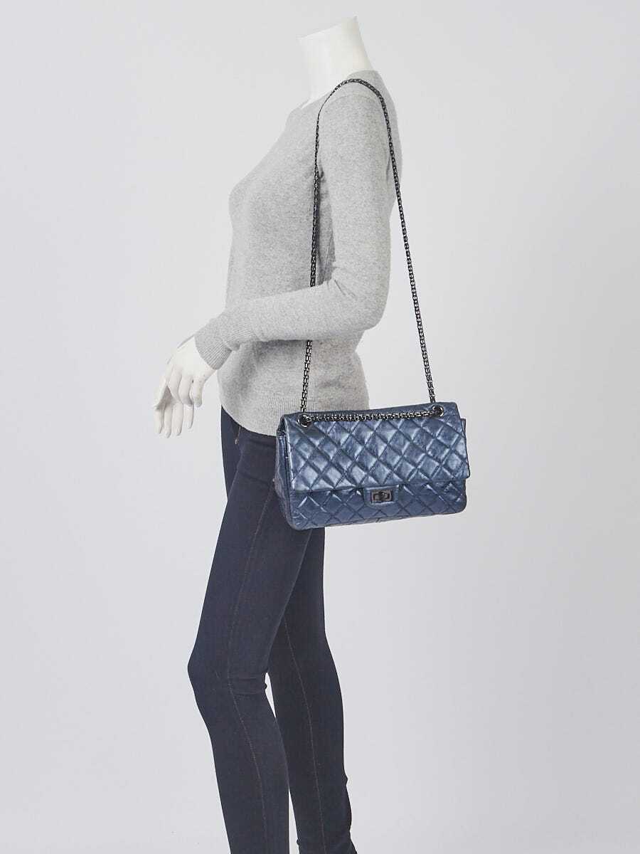 CHANEL 水色 シャネル CHANEL 2.55 マトラッセ 台形型 バッグ トートバッグ