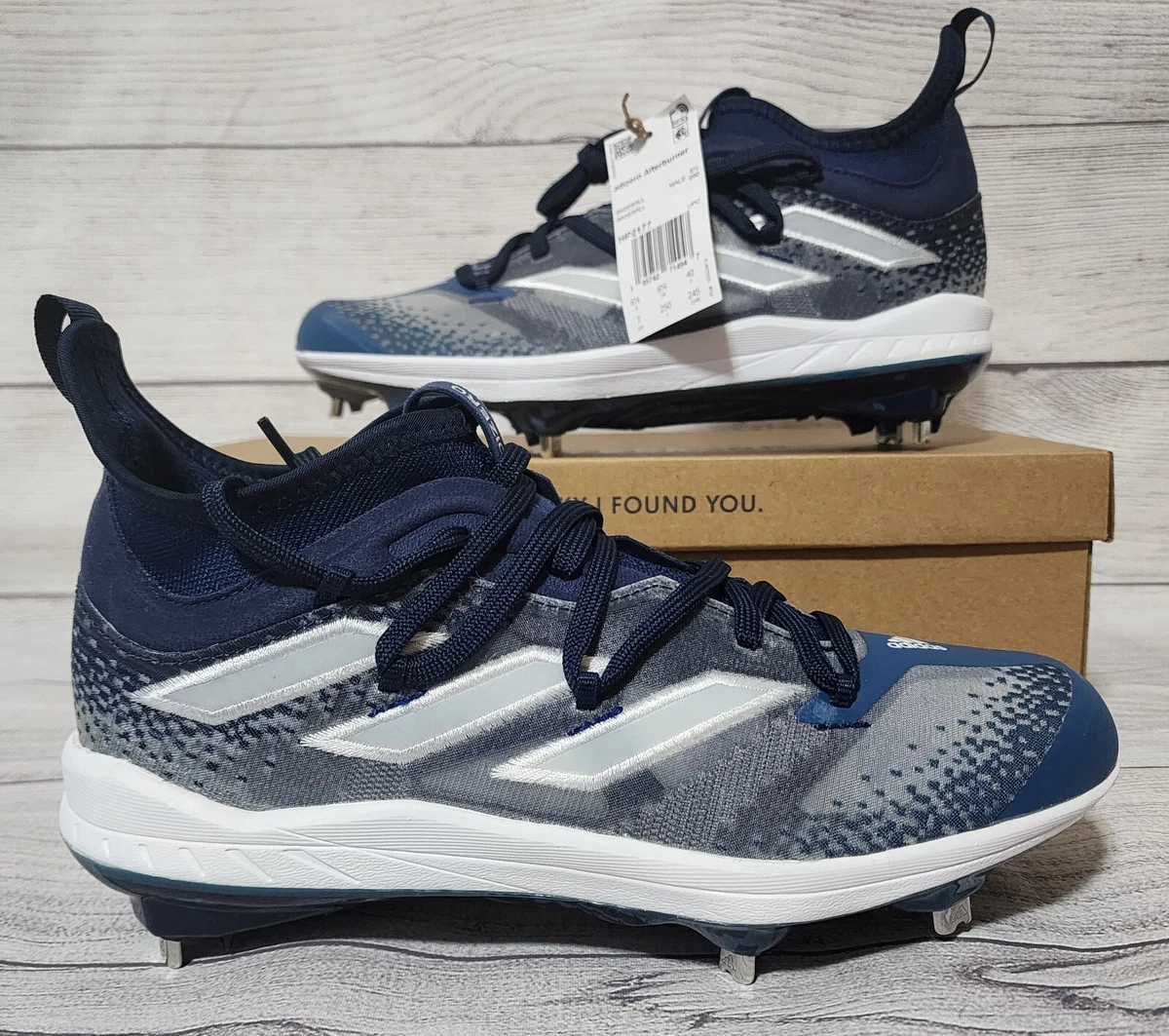 Adidas Adizero After Burner 9 Dark Blue Metal Baseball Cleats
