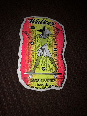 NOS Walker Skateboard Sticker - Reggie Barnes - Freestyle