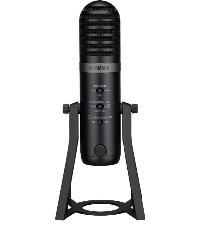 Microphone studio USB noir Yamaha AG01 pour streaming PC et Mac