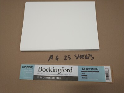Bockingford Artists WaterColour Paper A4  25 Sheets  CP NOT 300g 