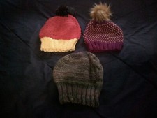 3 Handknitted Hats for 15.00  Free Shipping 