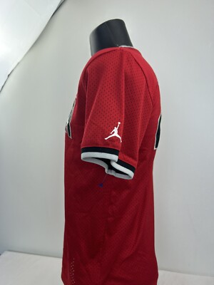 Jordan Brand Mesh Jersey Shirt #23 Air Jordan Red Black Stitched