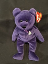 Vintage The OG Ty Beanie Babies Princess Bear Toy. Diana. 😢