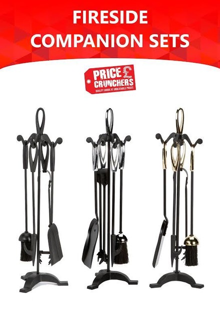 Mansion Heritage 5 Piece Companion Fire Side Set Antique Brass
