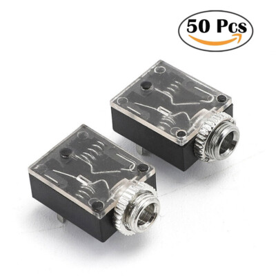50pcs Stereo Audio Socket Headphone Jack Connector 3.5mm Female 3 Pin PCB