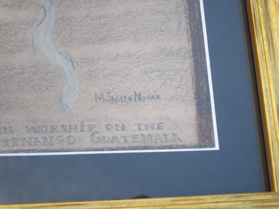 DIBUJO ANTIGUO SMITH-NOVAK ESPIRITUAL GUATEMALA INDIOS MAYAS CULTO A SAN TOMÁS  Foto 3 de 4