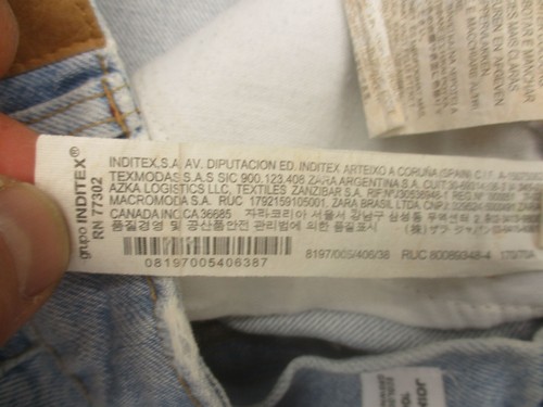 ZARA Size 6 Womens Blue Light Wash 100% Organic Cotton Pockets Mom Shorts 423 - Picture 6 of 8