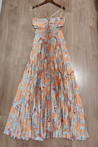 A.L.C. Women Print Slip Dress Summer Maxi Dress - Picture 3 of 10