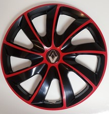 4 Enjoliveurs Roues Boulons Renault Megane Scenic Laguna Espace 16" Rouge