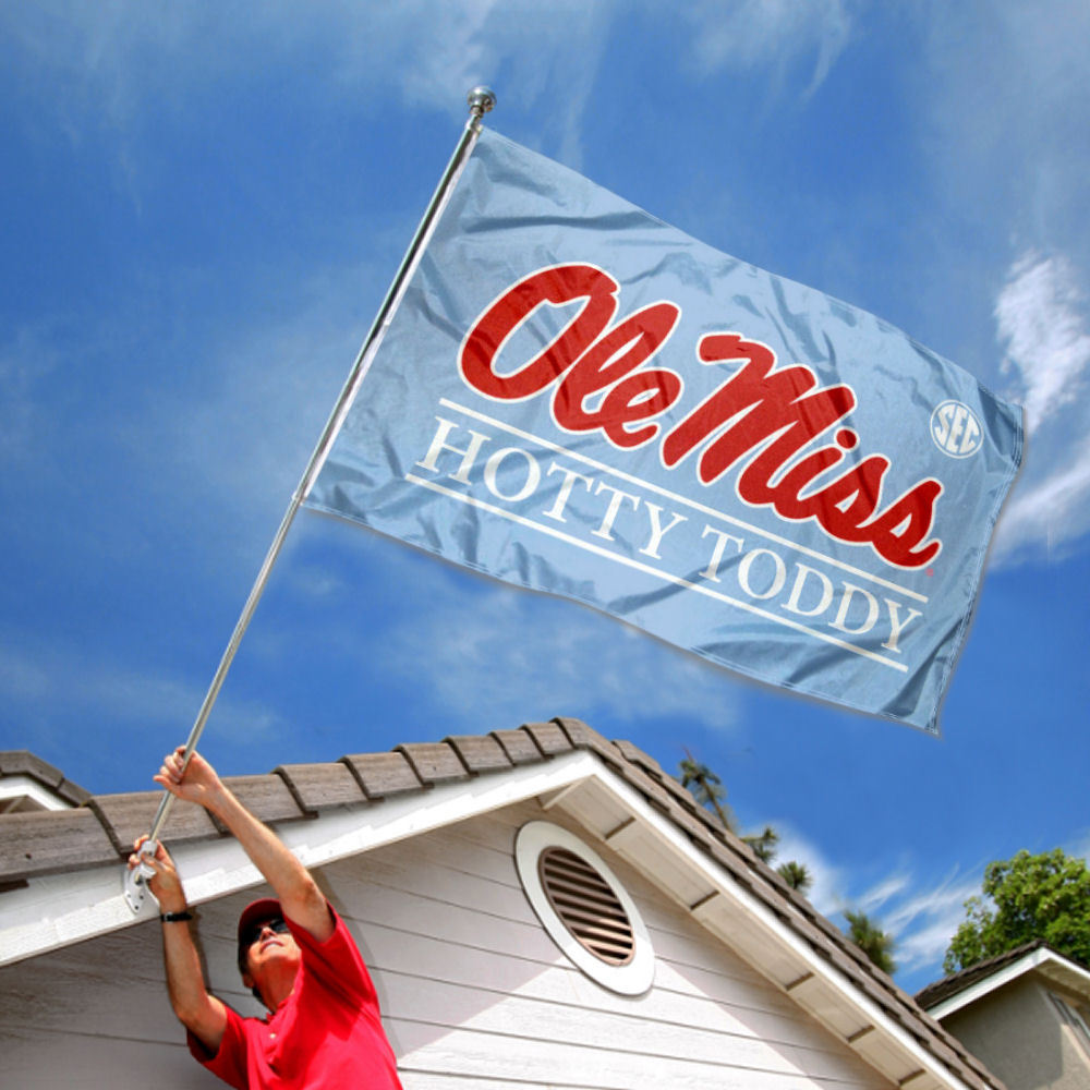Ole Miss Powder Blue Hotty Toddy Flag Large 3x5 eBay