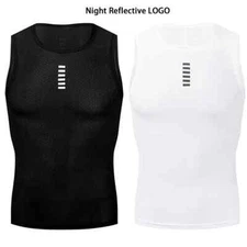 Reflect light Cycling Base Layers Cycle Sport Vest Jersey Sleeveless Mesh Vest