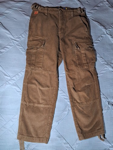 Empyre Pants Youth 28/26 Beige Tan Corduroy Grunge Skater Baggy Relaxed Fit - Picture 2 of 11