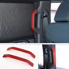 For 2021-2023 Ford Bronco 4Door ABS Red B Pillar Grab Handle Decor Cover Trim 2P