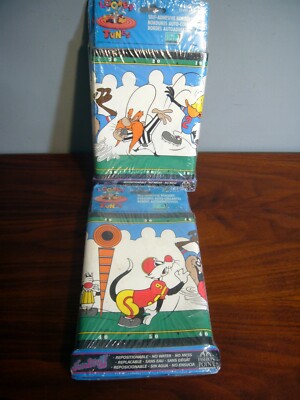 VTG Warner Bros Looney Tunes 4 NEW Imperial Border Sports Football WallPaper 20'
