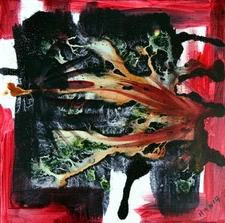 Abstract 8, Modern Art, Original Painting, Signed, 12x12, Mixed Media