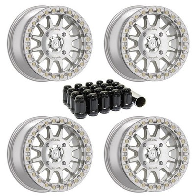 Valor Offroad Raw Machined V09 UTV Beadlock Wheel-15x7/+40mm(5+2)/6x5.5 - 4 Pack