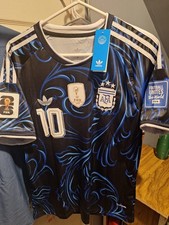 adidas Argentina Lionel Messi #10 Soccer Jersey Unisex Adult Size M Blue Black