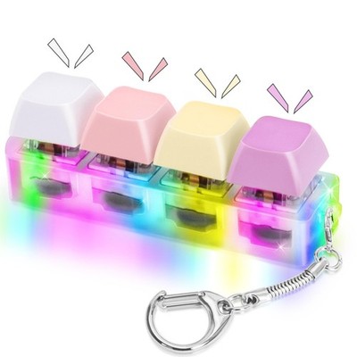 HOMQYTE Keyboard Fidget Toys Adults Fidget Keyboard Clicker with LED Light