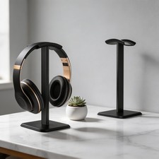 Black ABS Gaming Headphone Stand Desktop Headset Display Holder Single Pack