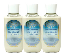 3 BATH  BODY WORKS SEA ISLAND SHORE DAILY NOURISHING BODY LOTION 8 FL OZ NEW