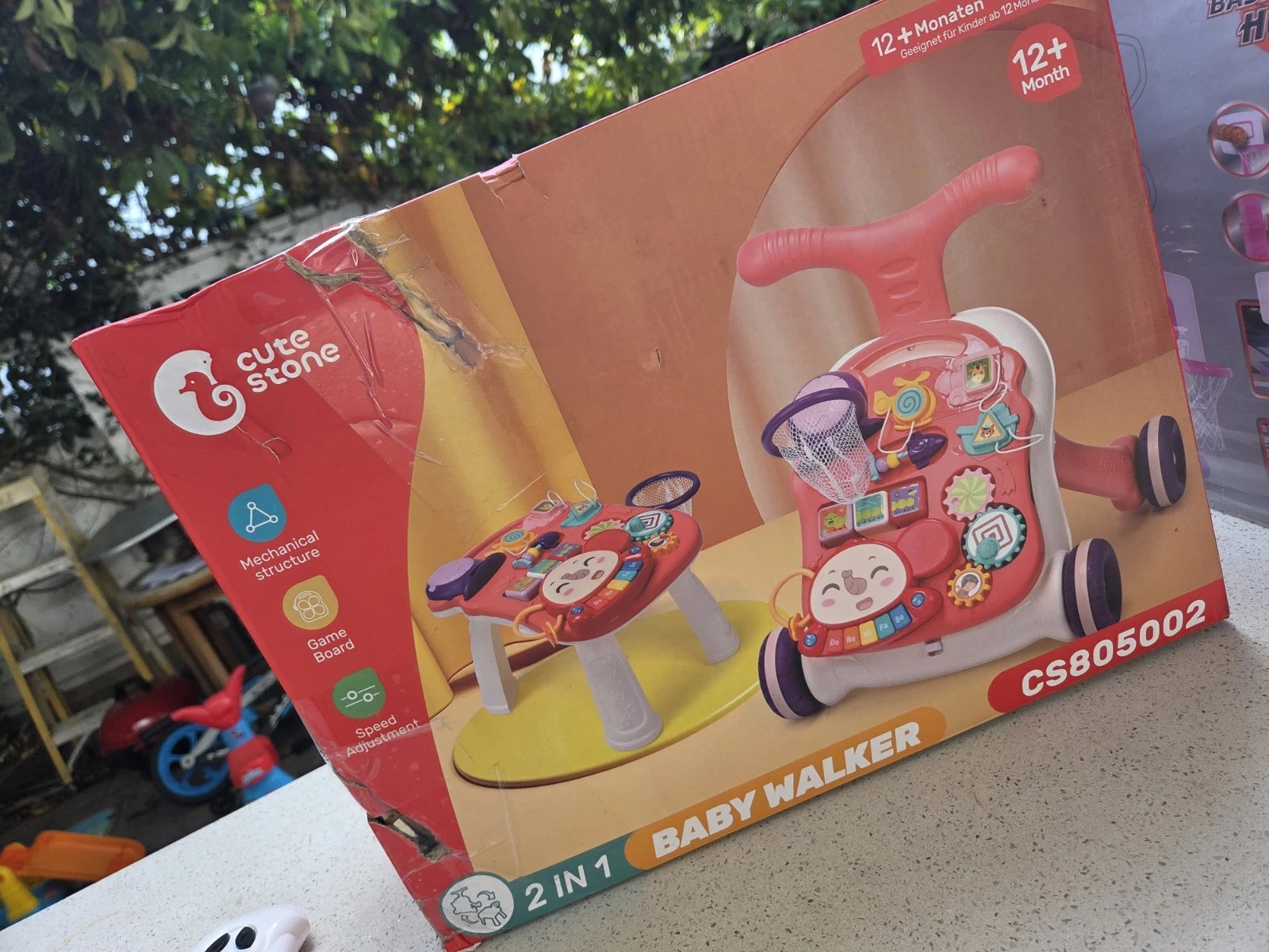 Cute Stone 2 in 1 Baby Walker Coral-red 12+ Months Walking Aid CS805002
Opens in a new window or tab