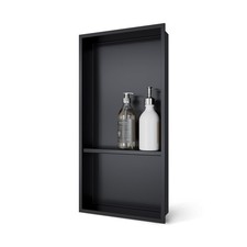 24x12 Shower Niche, No Tile Needed Insert, 304 Stainless Steel, Sloped Base, ...