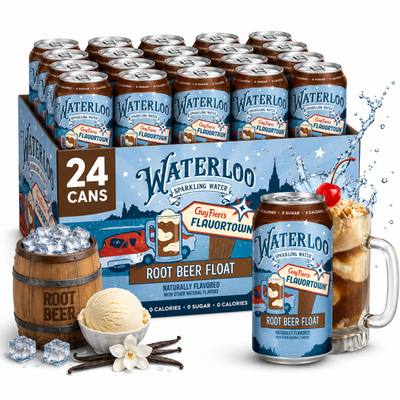 #ad Waterloo Root Beer Float Sparkling Water 12 fl oz Cans 24 Pack Refreshing $199.00