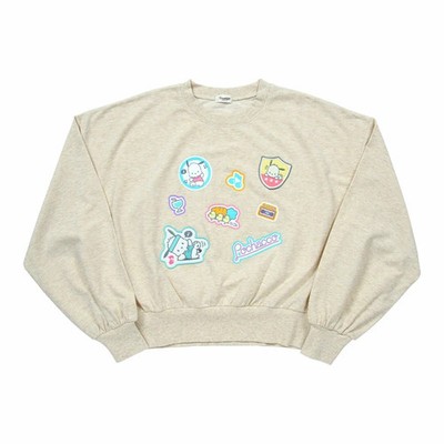 Sanrio Characters Pochacco Sweatshirt Patch Design 2026SS Women JP LTD Original