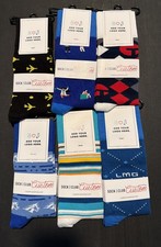 Sock Club Custom Lot Of 6 Made In USA Unisex Socks