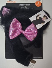 Way To Celebrate Kids Halloween 3 Piece Cat Kit Pink  Black Ages 3 