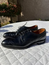 Allen Edmonds Madison Park Black Leather Brogue Wingtips Shoes Men’s Size 9.5 D