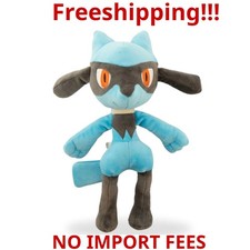 Pokemon Riolu Plush Toy 10" Soft Blue Fighting Pup Cute Detailed Fans Collectors
