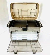 PLANO Guide Series Tackle Box 3 Removable Utility Drawers/4 Dividers/Good Cond.