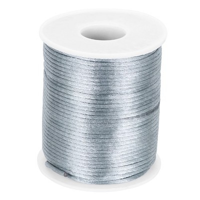 Nylon String Cord 2mm x 55 Yards Thread Twine String Beading Cord,Light Gray