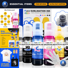600ML Sublimation Ink for ET-8550 ET-8500 Wide-Format Printers - 6 Colors, Heat