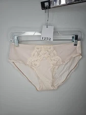 Vintage Shadowline Light Rose Panties Lace Embroidered Size Petite