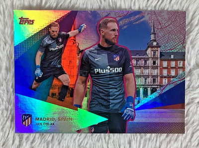 2021-22 Topps Atletico Madrid Team Set Spain Pink /125 Jan Oblak #25