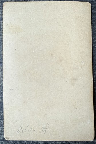 Foto de tarjeta de gabinete Bardwell Kentucky KY hermosa chica cabello rizado identificación Ednie 1880 - Imagen 4 de 4