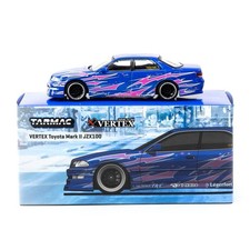 Tarmac Works 1:64 Vertex Toyota Mark II JZX100 Blue Special Edition T64G-024-BL