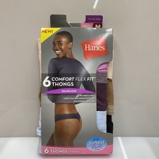 Hanes Comfort Flex Fit Women  s 6-pack Size M Seamless Thong Underwear