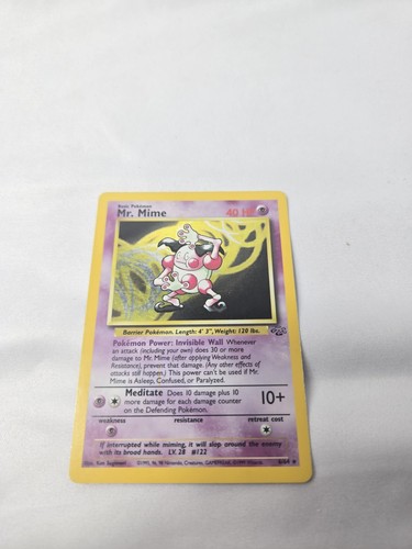 Pokémon TCG Jungle Mr. Mime Card 6/64 Unlimited Edition Holo Rare WOTC ...